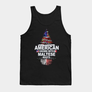 Christmas Tree  American Grown With Maltese Roots - Gift for Maltese From Malta Tank Top